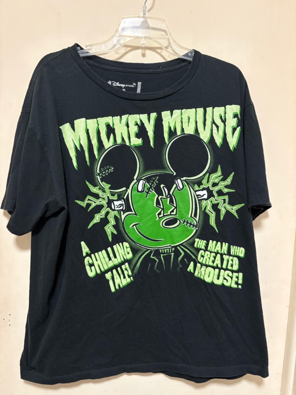 Mickey Mouse Frankenstein Glow T-Shirt Men XL Disney Store Exclusive